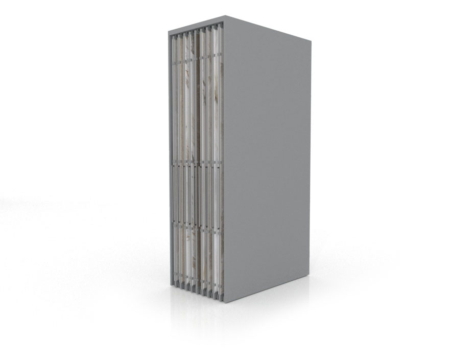 Expositor corredero para azulejos de gran formato Denver 3200/18 Plata