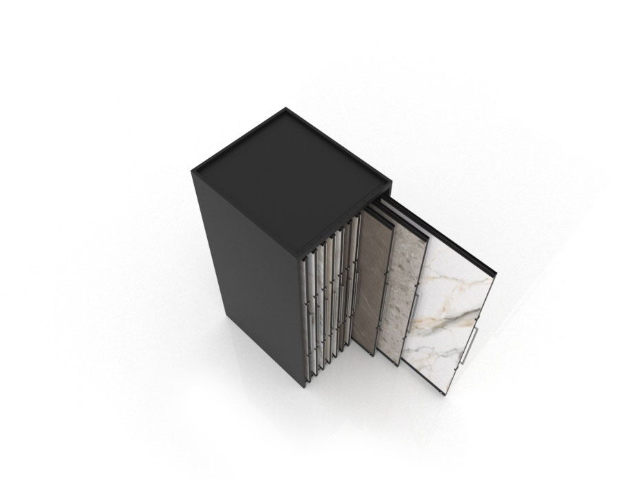 Expositor corredero para azulejos de gran formato Denver 2400/20 Negro