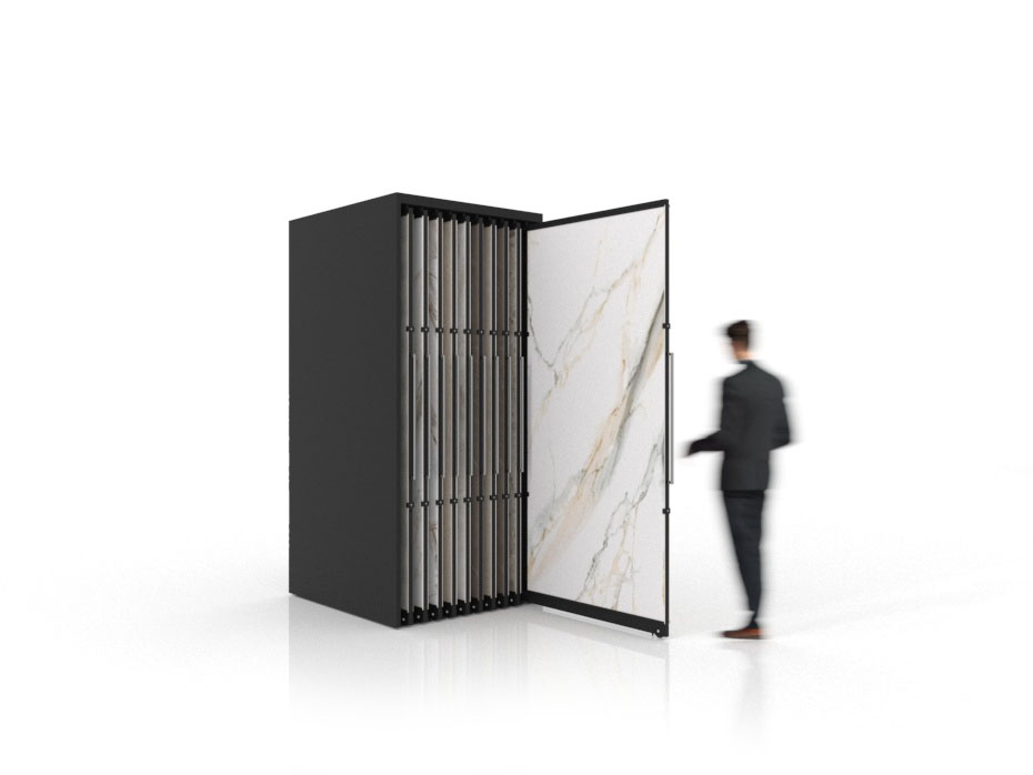 Expositor corredero para azulejos de gran formato Denver 2400/20 Negro