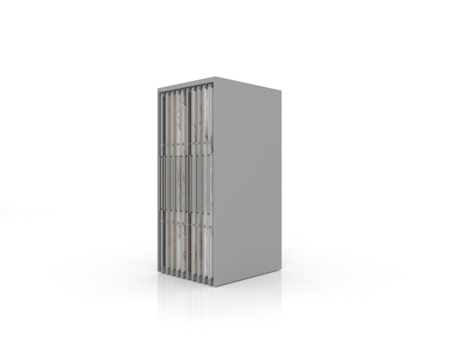 Expositor corredero para azulejos de gran formato Denver 2400/20 Plata