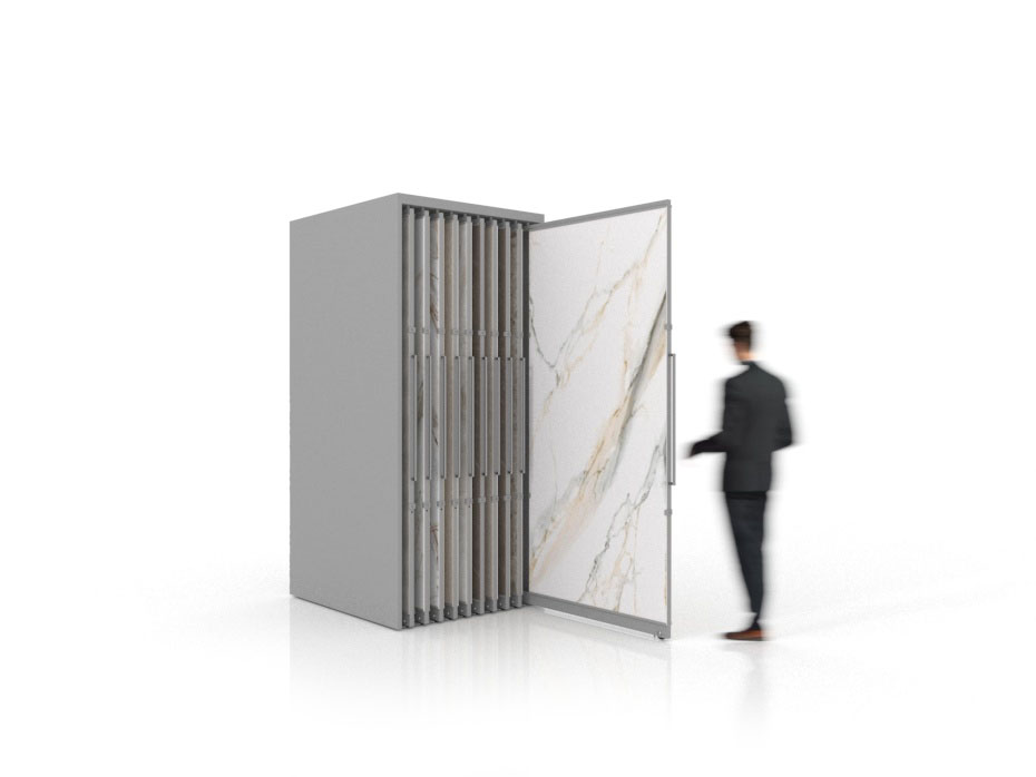 Expositor corredero para azulejos de gran formato Denver 2400/20 Plata