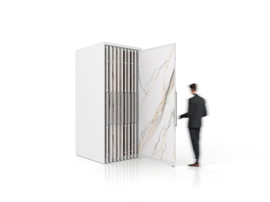 Expositor corredero para azulejos de gran formato Denver 2600/20 Blanco