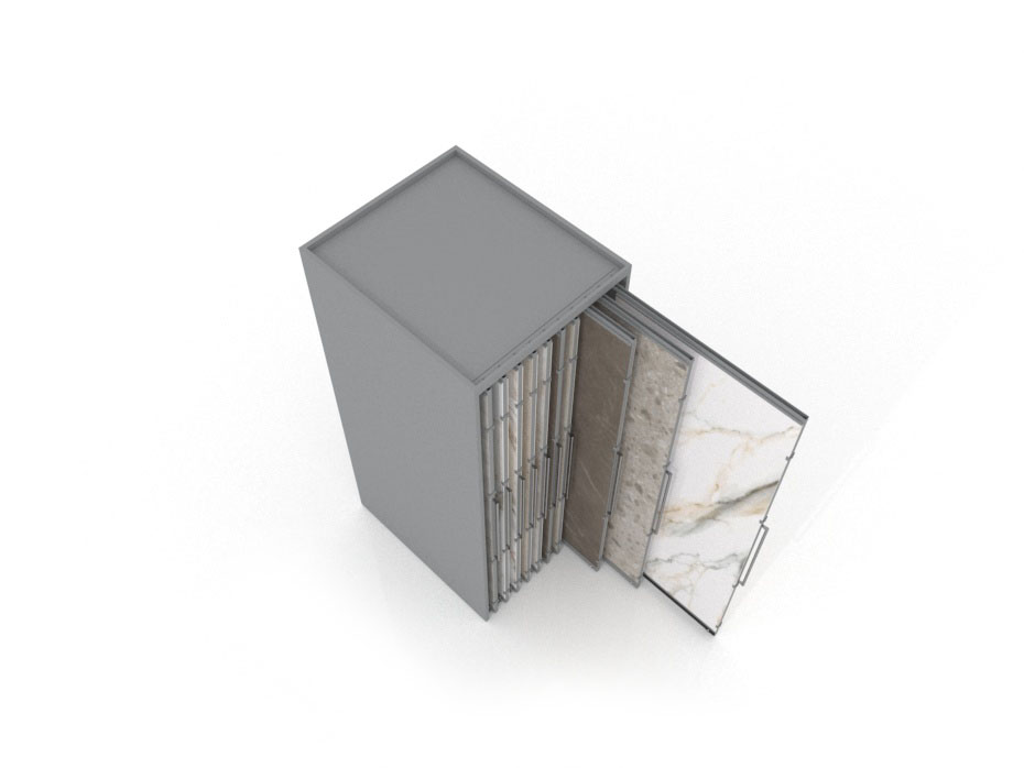 Expositor corredero para azulejos de gran formato Denver 2600/20 Plata