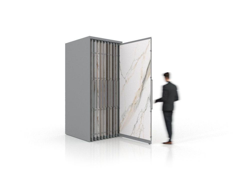 Expositor corredero para azulejos de gran formato Denver 2600/20 Plata