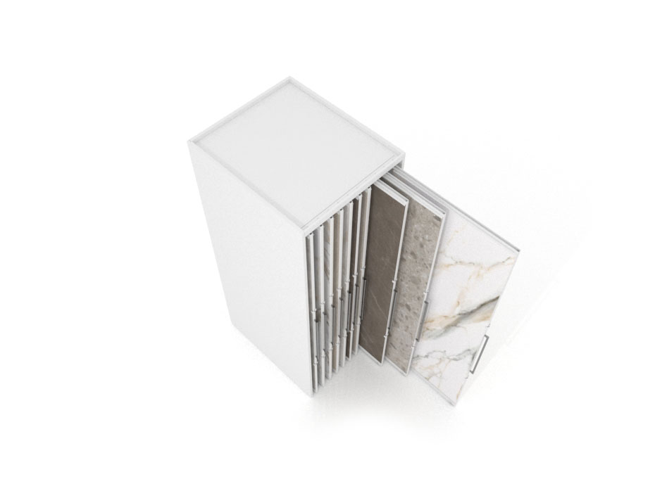 Expositor corredero para azulejos de gran formato Denver 2800/20 Blanco