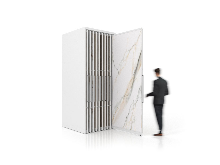 Expositor corredero para azulejos de gran formato Denver 2800/20 Blanco