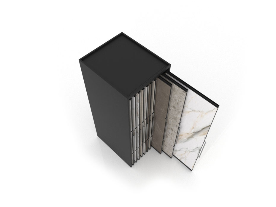 Expositor corredero para azulejos de gran formato Denver 2800/20 Negro