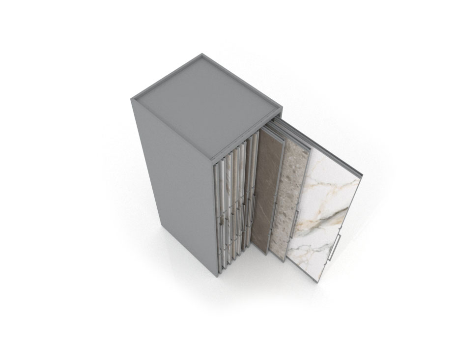 Expositor corredero para azulejos de gran formato Denver 2800/20 Plata