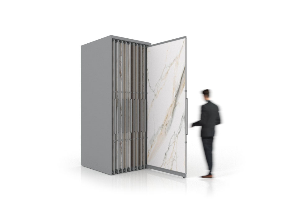 Expositor corredero para azulejos de gran formato Denver 2800/20 Plata