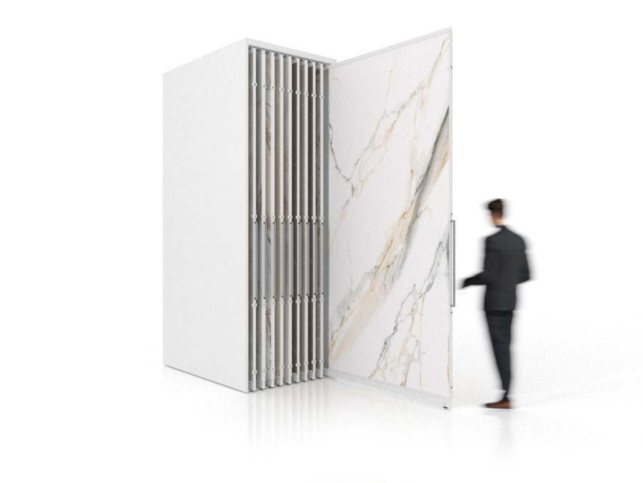 Expositor corredero para azulejos de gran formato Denver 3200/20 Blanco