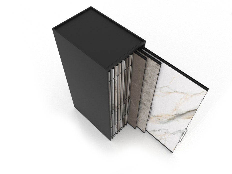 Expositor corredero para azulejos de gran formato Denver 3200/20 Negro