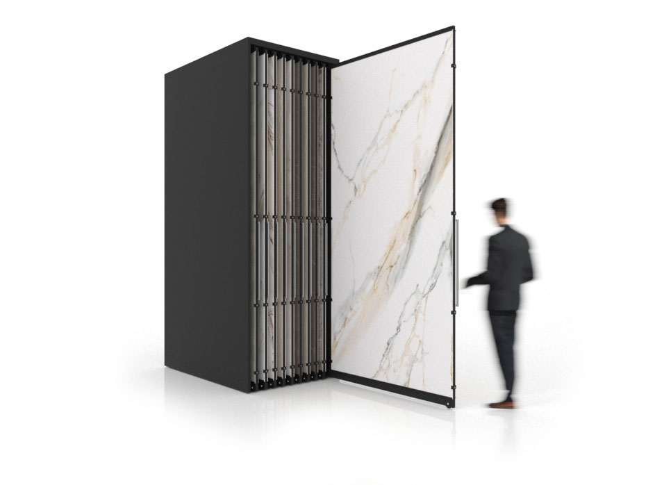 Expositor corredero para azulejos de gran formato Denver 3200/20 Negro