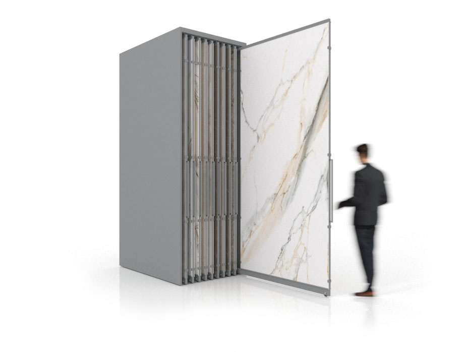 Expositor corredero para azulejos de gran formato Denver 3200/20 Plata