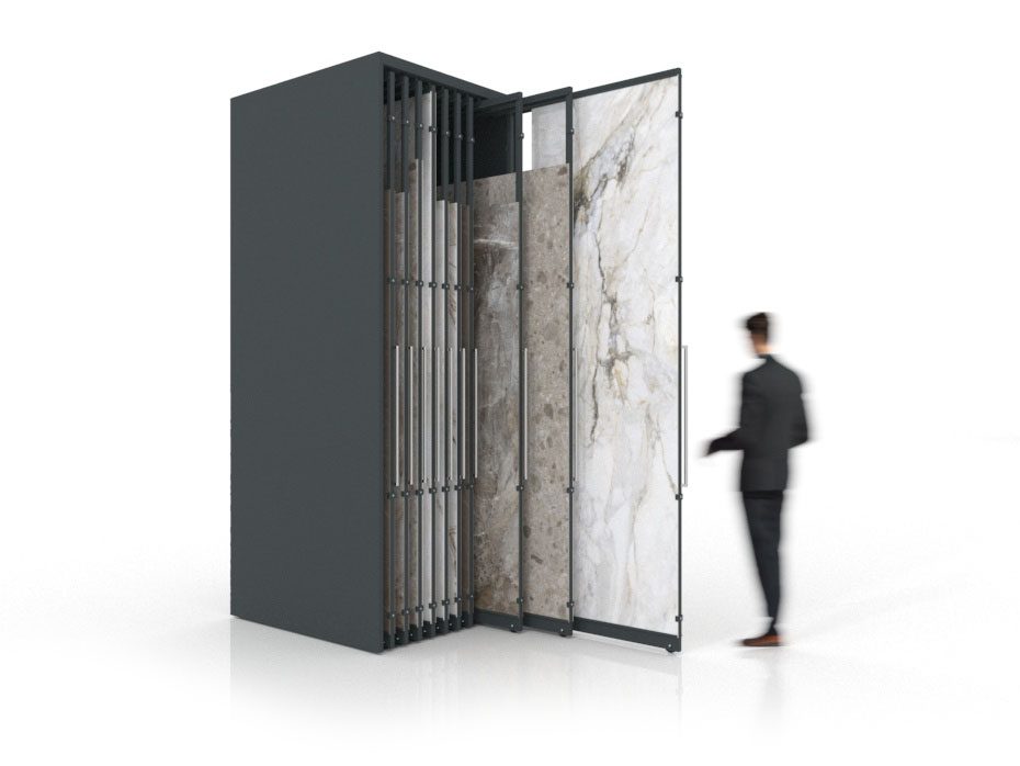 Expositor de azulejos multiformato Denver Polivalente antracita 20 paneles