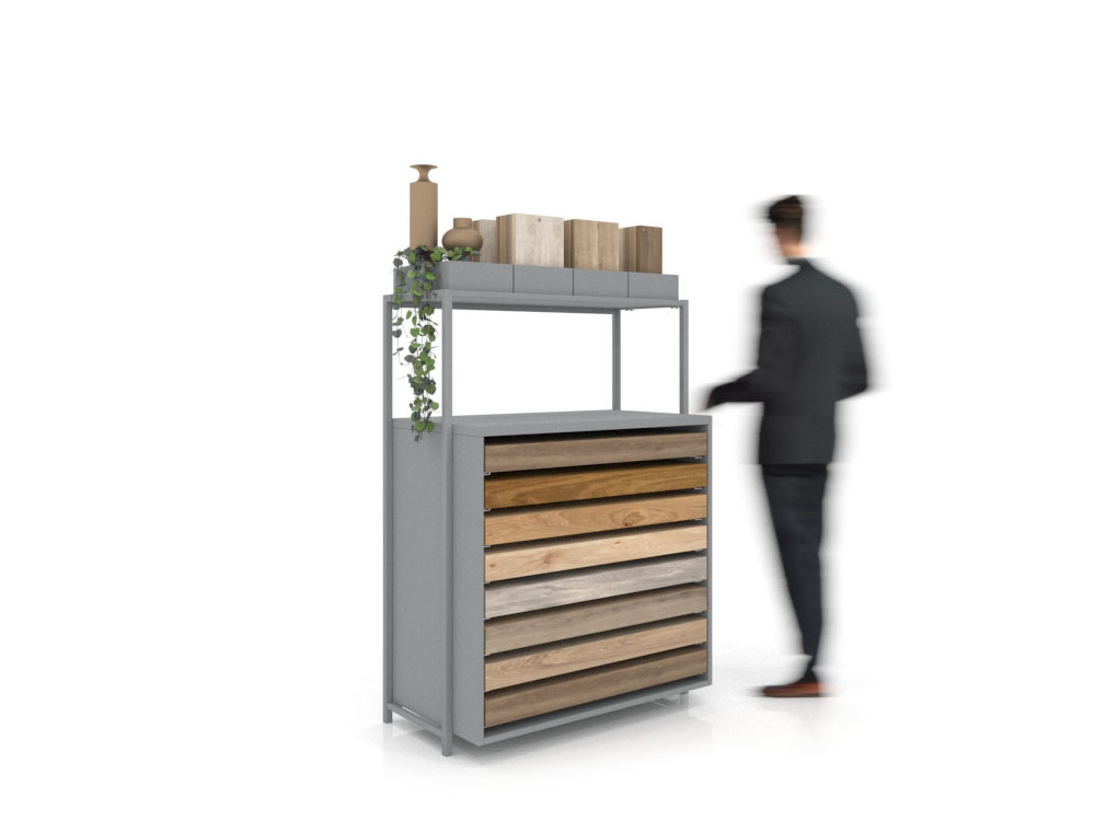 drawer cabinet displaying for parquet 