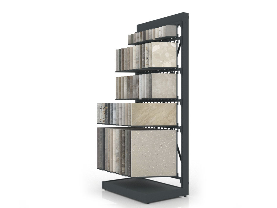 Expositor de pared para azulejos File A1 antracita trasera