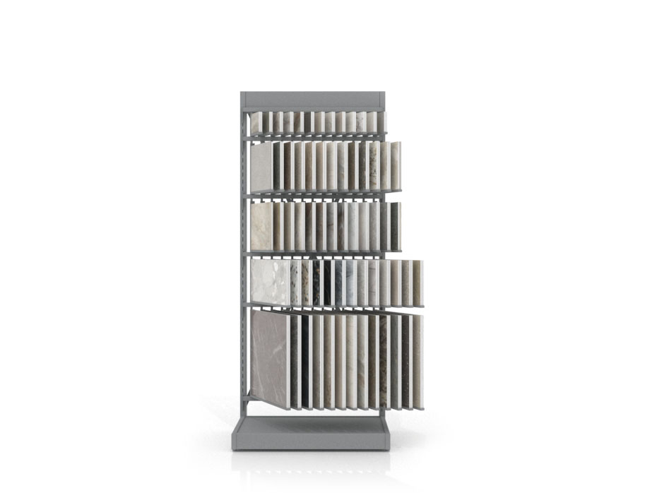 Expositor de pared para azulejos File A1 plata frontal