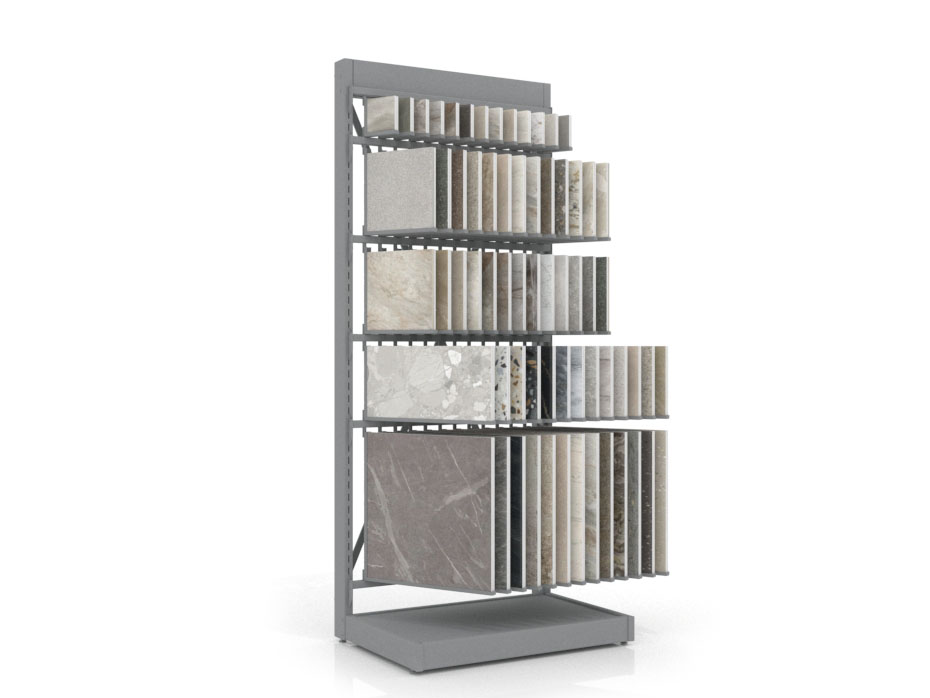 Expositor de pared para azulejos File A1 plata lateral