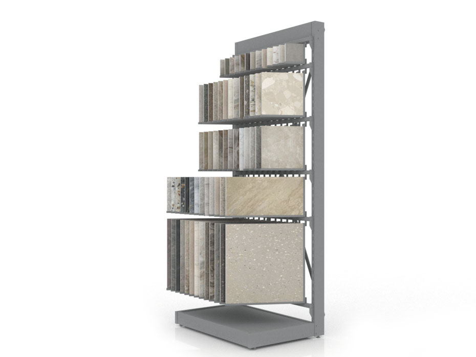 Expositor de pared para azulejos File A1 plata trasera