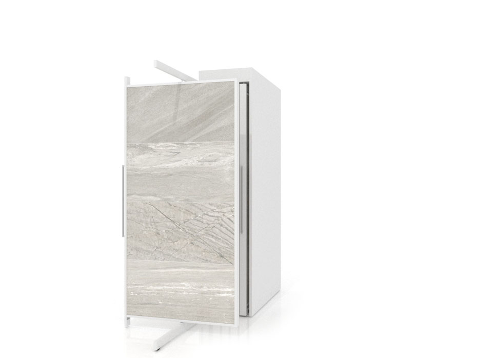 Expositor tipo corredero Girevole XL 10 2400x1205 blanco