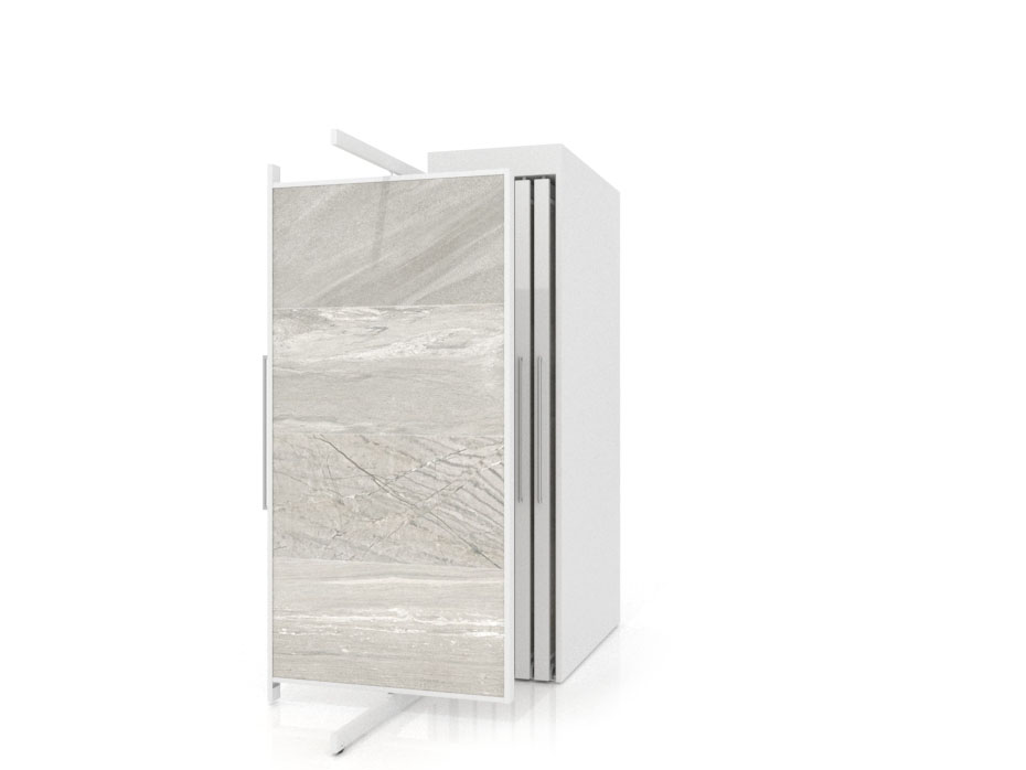 Expositor tipo corredero Girevole XL 12 2400x1205 blanco