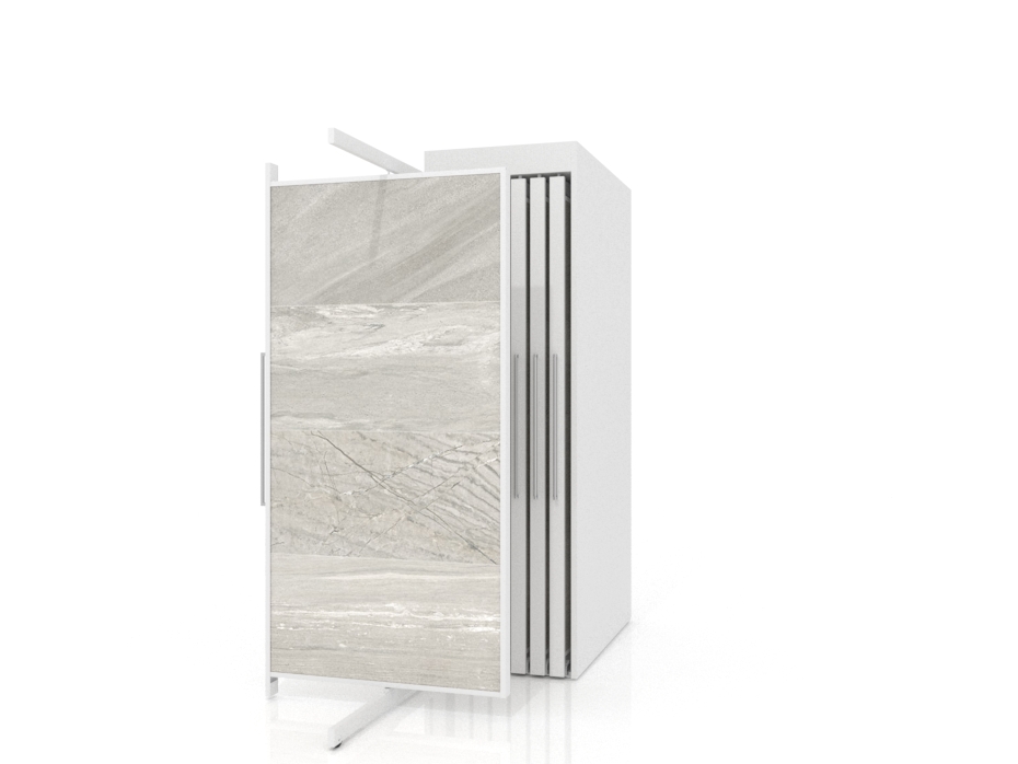 Expositor tipo corredero Girevole XL 14 2400x1205 blanco