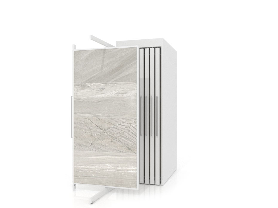 Expositor tipo corredero Girevole XL 16 2400x1205 blanco