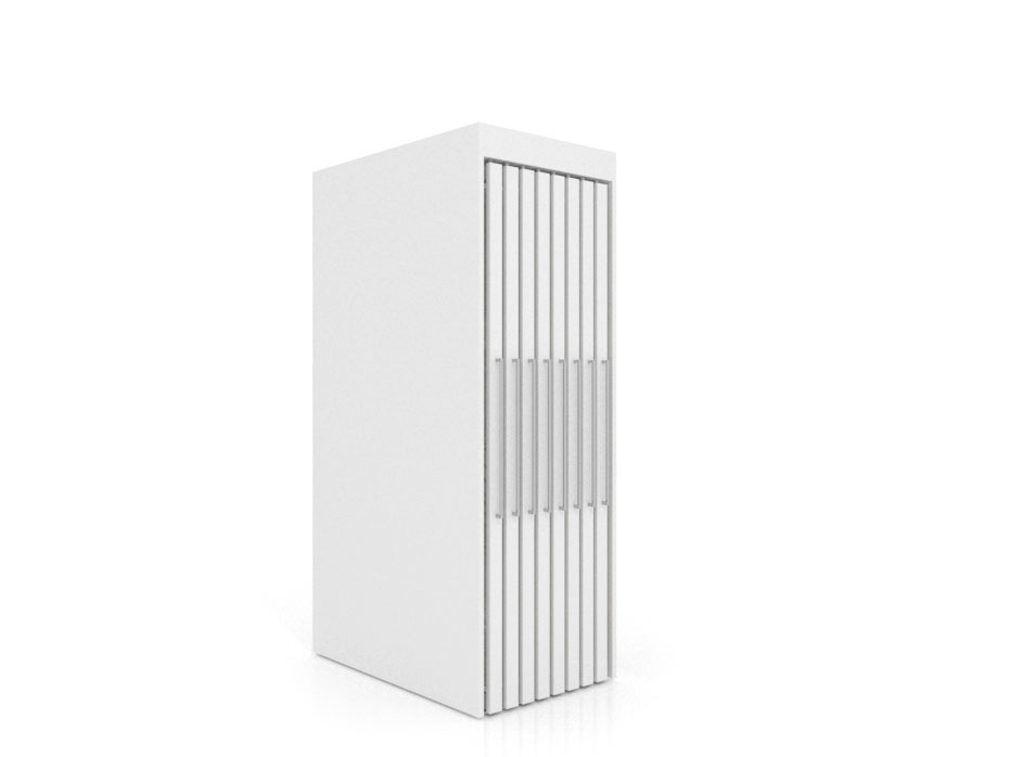 Expositor tipo corredero Girevole XL 16 2400x1205 blanco