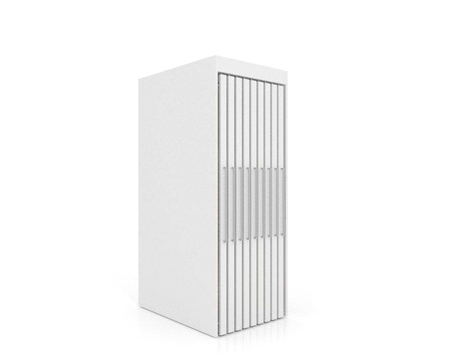 Expositor tipo corredero Girevole XL 18 2400x1205 blanco