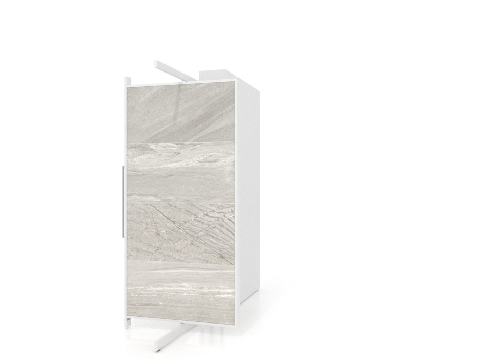 Expositor tipo corredero Girevole XL 4 2400x1205 blanco