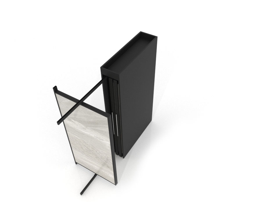 Expositor tipo corredero Girevole XL 6 2400x1205 negro