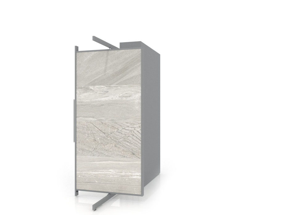 Expositor tipo corredero Girevole XL 6 2400x1205 plata