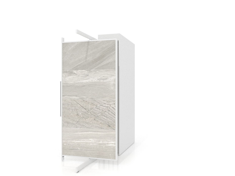 Expositor tipo corredero Girevole XL 8 2400x1205 blanco