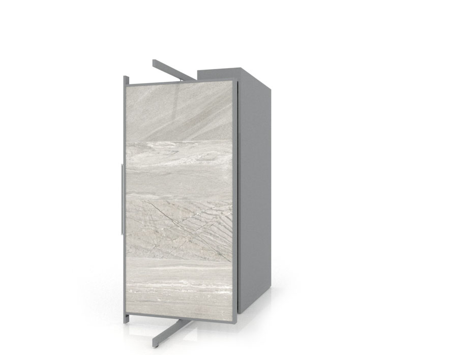 Expositor tipo corredero Girevole XL 8 2400x1205 plata