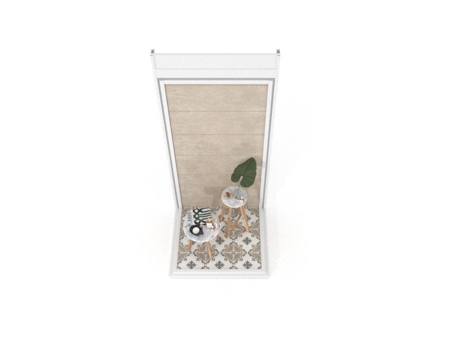 tiled display wall Isla 100 white_1