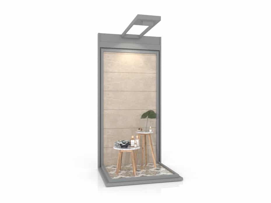 tiled display wall Isla 100 silver_1