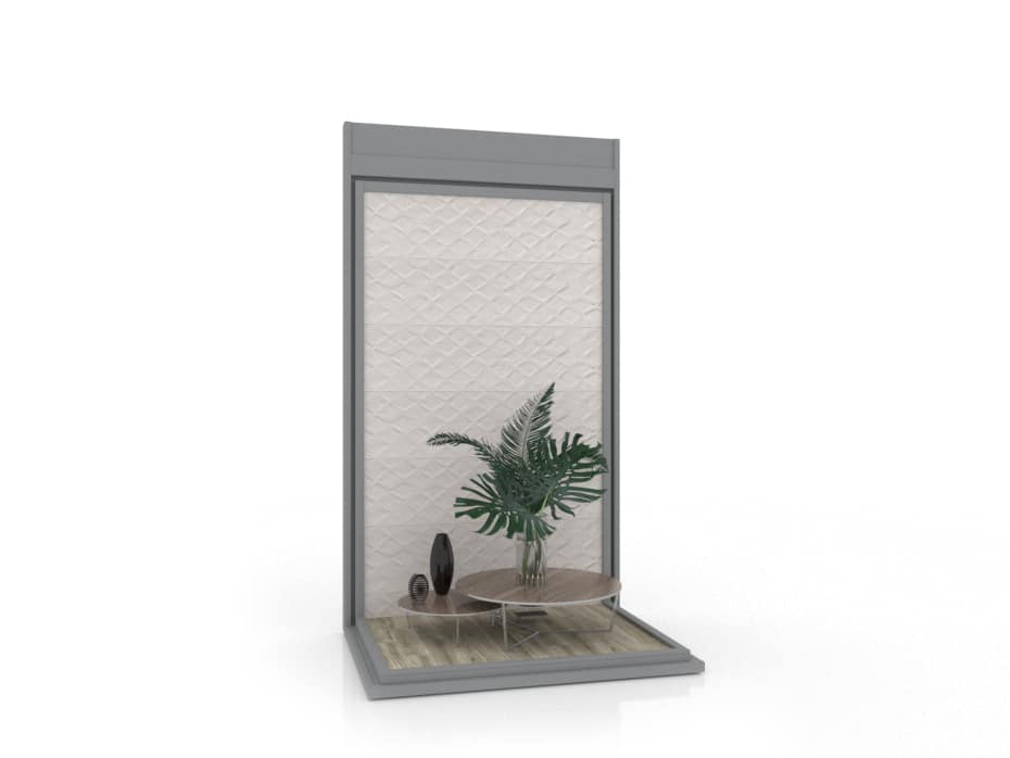 tiled display wall Isla 120 without light silver_1