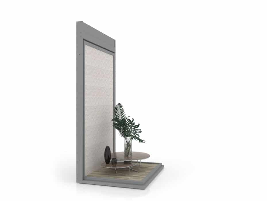 tiled display wall Isla 120 without light silver_2