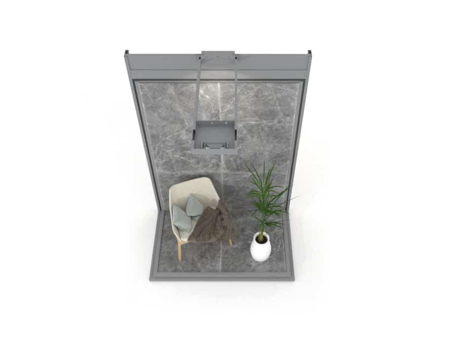 tiled display wall Isla 150 silver_1