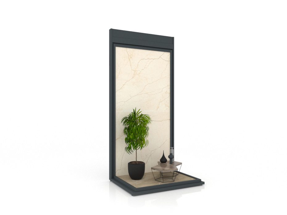 Ambiente cerámico Isla XL 120 Antracita frontal