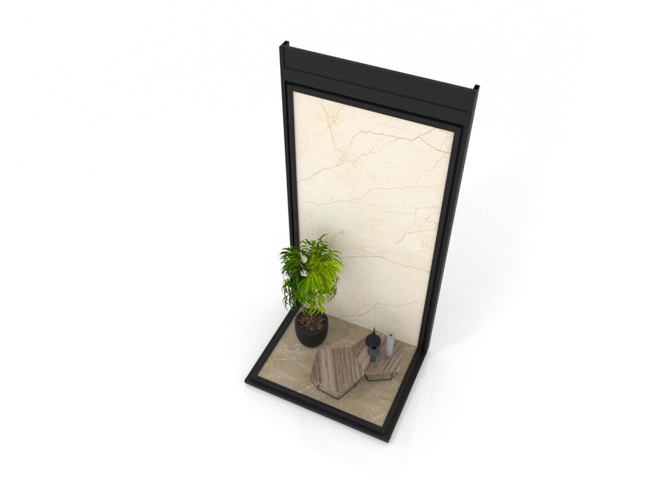 Ambiente cerámico Isla XL 120 Negro aerea