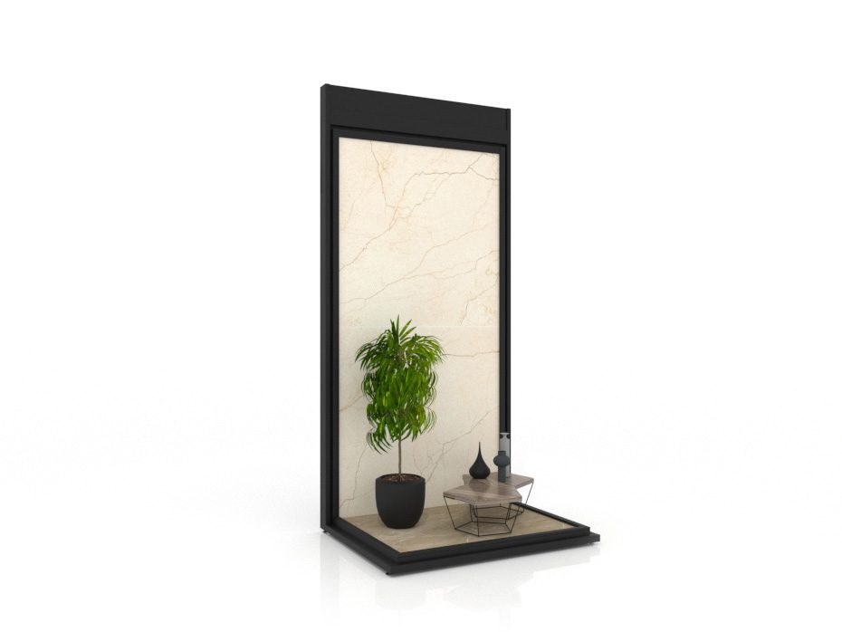 Ambiente cerámico Isla XL 120 Negro frontal
