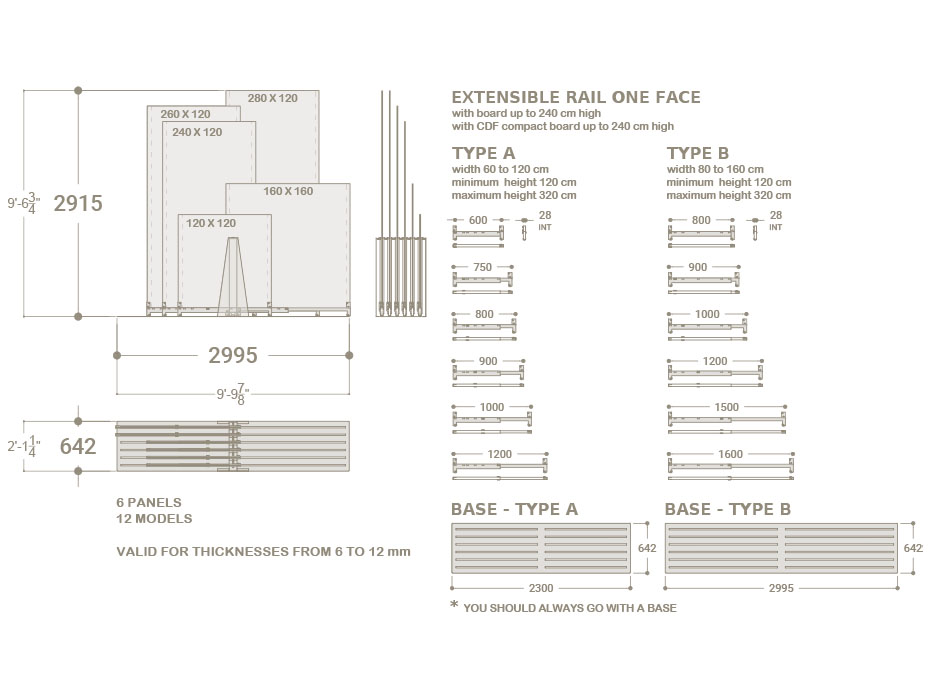Expositor de azulejos Kansas H 6P Double face antracita plano