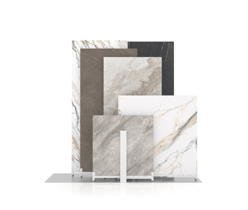 Expositor de azulejos Kansas H 6P One face blanco frontal