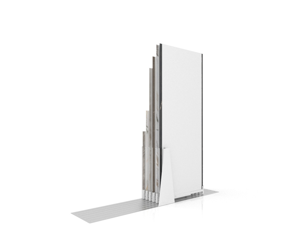 Expositor de azulejos Kansas H 6P One face blanco trasera