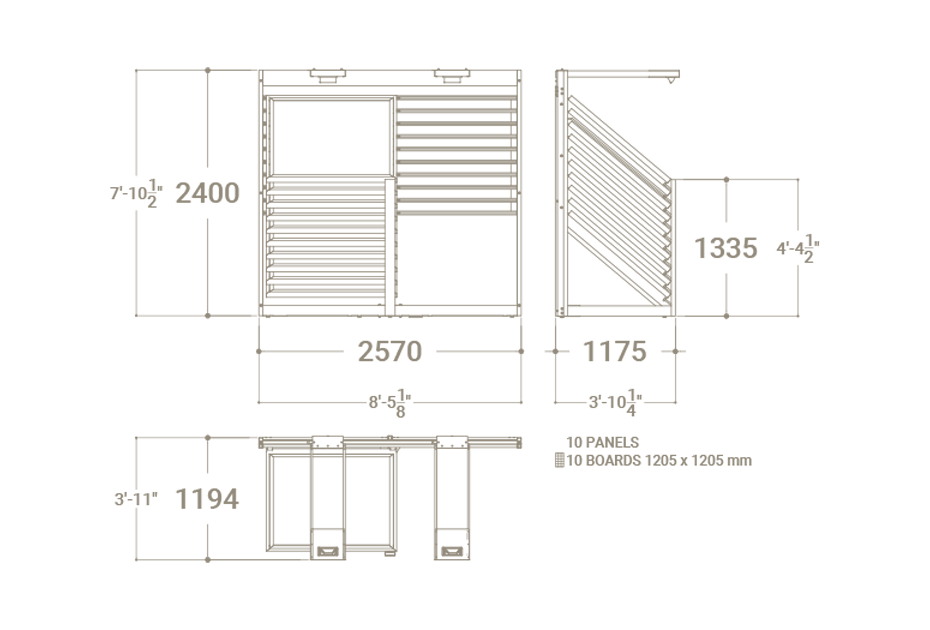 Exhibidor de pisos Kera 10 1205X1205 luz plano