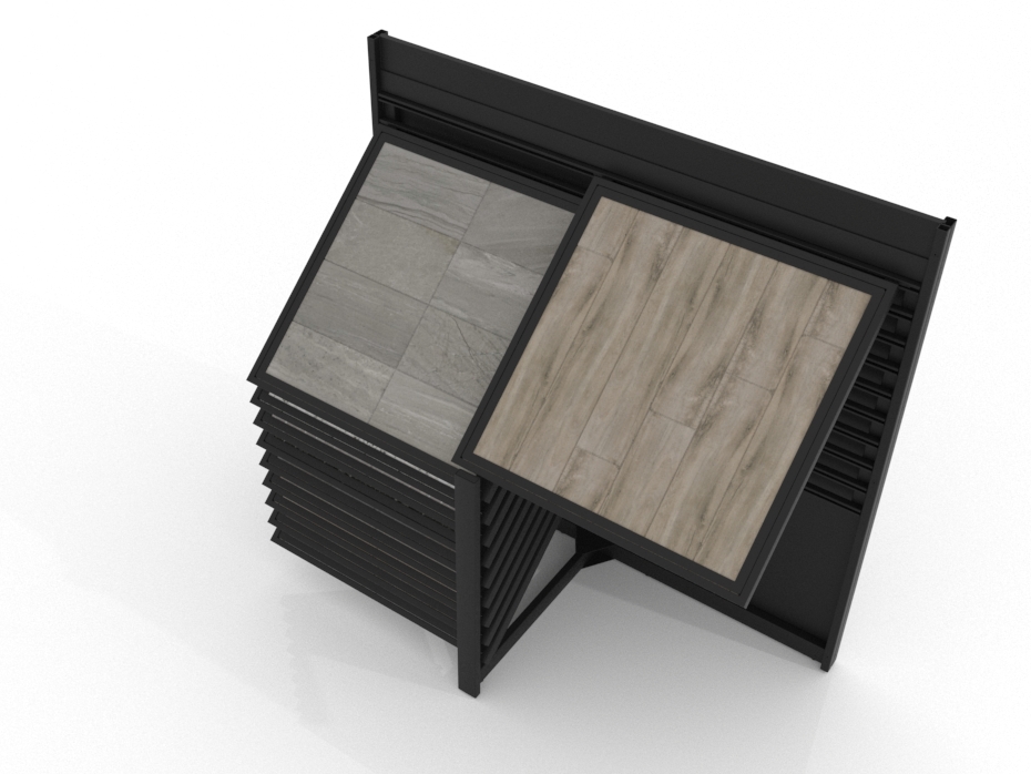 Exhibidor de pisos Kera 10 negro aerea 1205 
