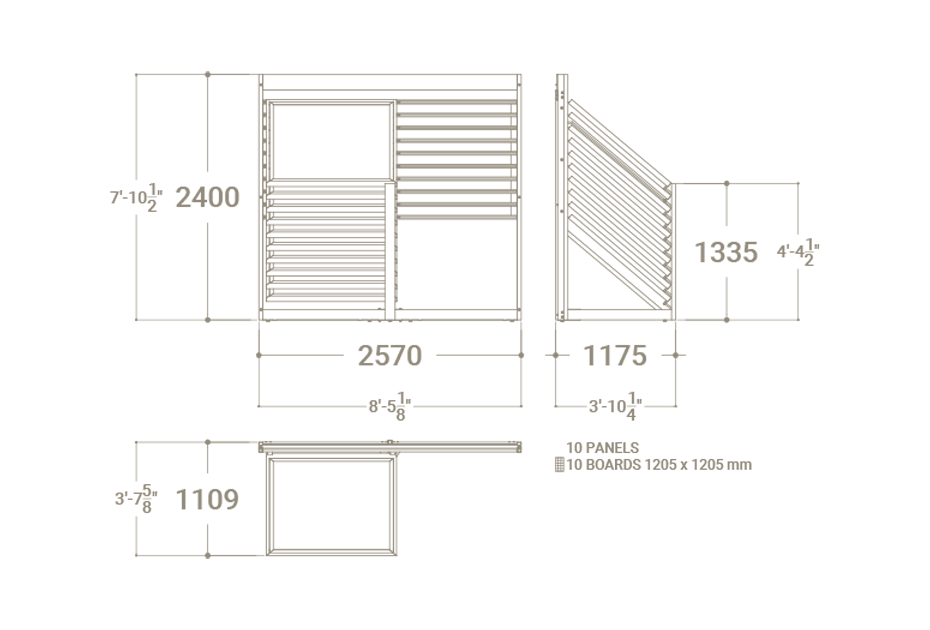 Exhibidor de pisos Kera 10 1205X1205 plano