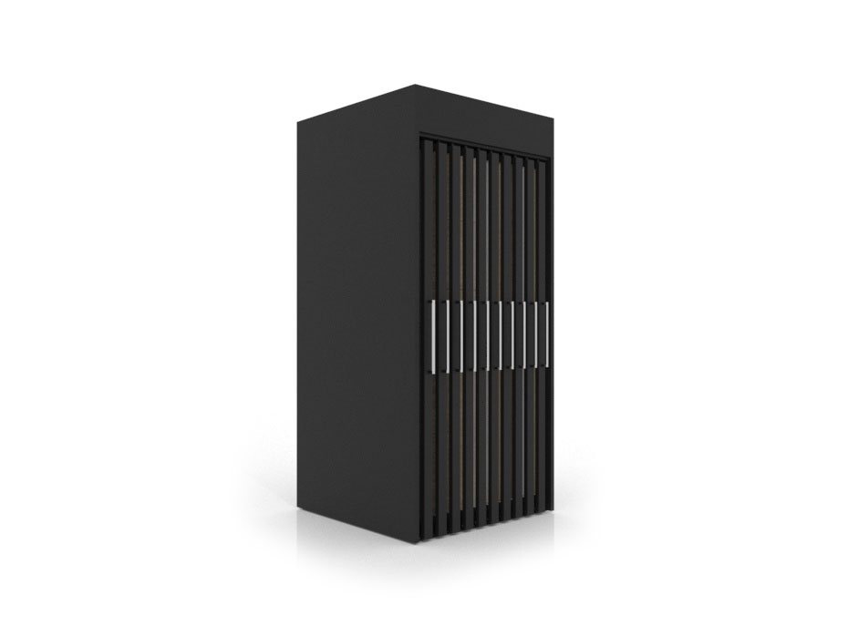 Expositor deslizante para puertas Londres Door 10 negro cerrado
