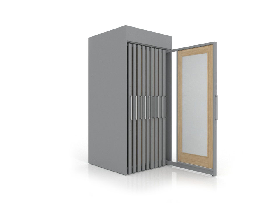 Expositor deslizante para puertas Londres Door 10 plata aerea